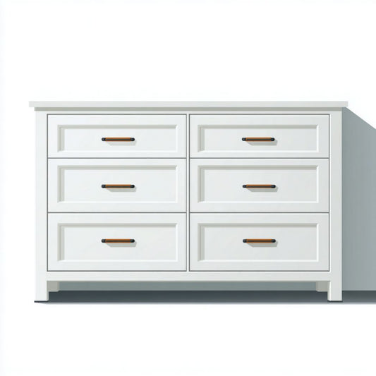 Dressoir van licht hout met vier lades 110 x 45 x 75cm