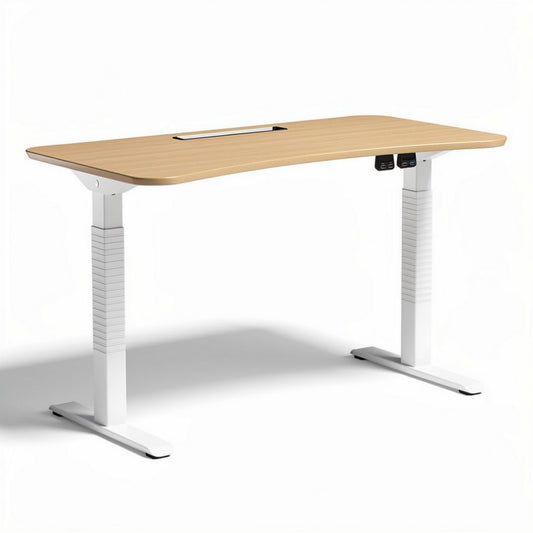 Elektrisch verstelbaar bureau van hout 120 x 60 x 75cm met USB-aansluitingen